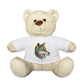 Une peinture numérique de loup comme l’anniversaire parfait - Nounours - blanc - Devant
