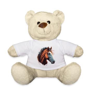 Horse Head - Teddy Bear - white - Front