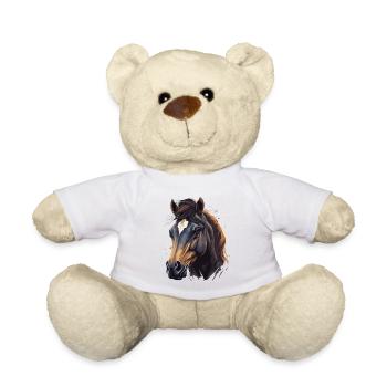 Stallion Face - Teddy Bear - white - Front