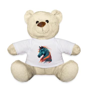 Wonderful Horse Head Artwork - Teddy Bear - white - Front