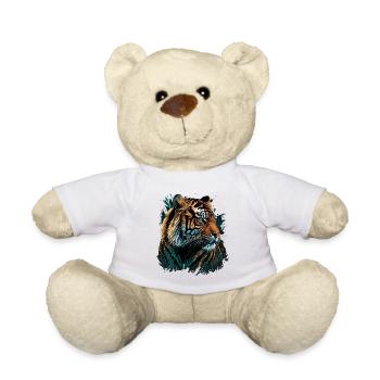 Tiger Porträt - Teddy - Weiß - Vorne