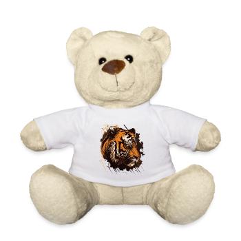 Unheimlicher Tiger - Teddy - Weiß - Vorne
