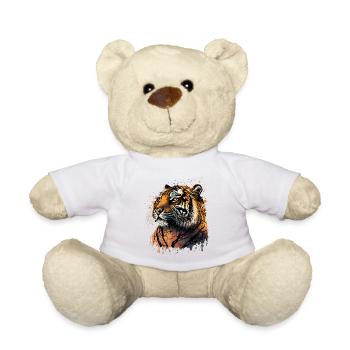 Œuvre d’art du tigre - Nounours - blanc - Devant