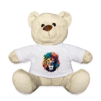 Crinière de lion colorée - Nounours - blanc - Devant