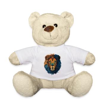 Tête de lion avec crinière - Nounours - blanc - Devant
