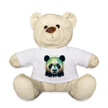 Visage de panda coloré - Nounours - blanc - Devant
