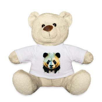 Tête de panda jaune - Nounours - blanc - Devant