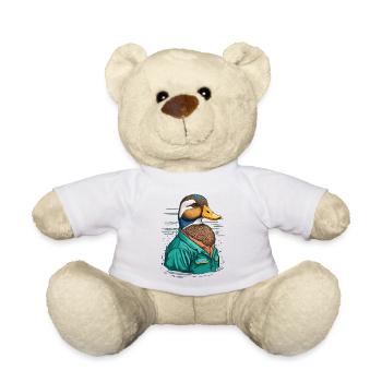 Duk avec des vêtements - Nounours - blanc - Devant