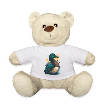 Œuvre d’art d’un canard - Nounours - blanc - Devant