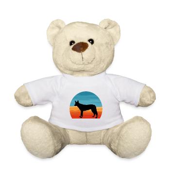 Tamaskan Dog Lover Silhouette Vintage Sunset - Teddy Bear - white - Front