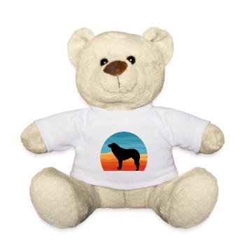 Aidi Dog Silhouette Vintage Sunset pour les amoureux des chiens - Nounours - blanc - Devant