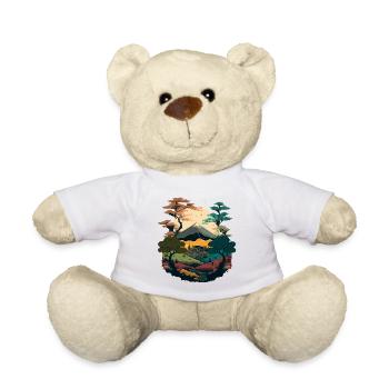 Illustration de paysage - Nounours - blanc - Devant
