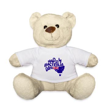 Joyeuse Journée de l’Australie - Nounours - blanc - Devant