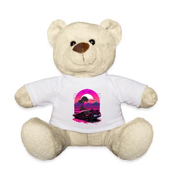 80er Jahre Auto - Teddy - Weiß - Vorne