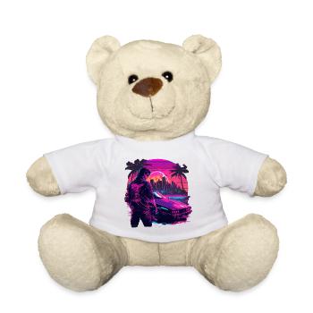 Cool 80s Dude - Teddy Bear - white - Front