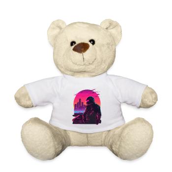 Retro Racing - Teddy Bear - white - Front