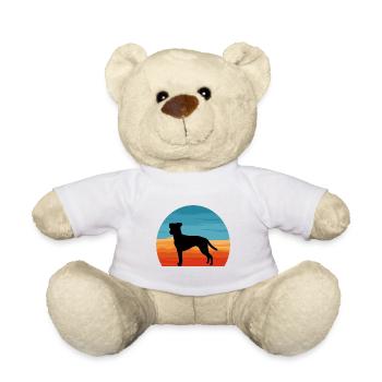 Brazilian Terrier Dog Love Silhouette Retro Sunset - Nounours - blanc - Devant
