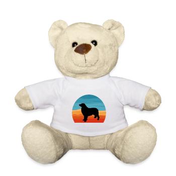 Bernois Mountain Dog Lover Silhouette Retro Sunset - Nounours - blanc - Devant