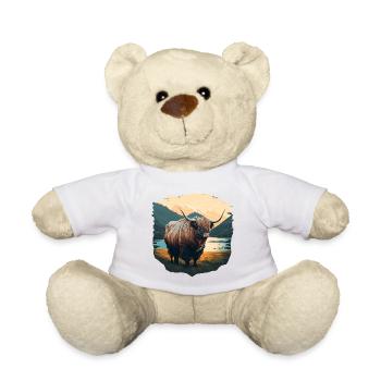 Yak with Lake - Teddy Bear - white - Front