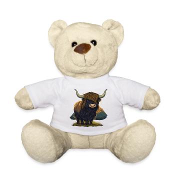 Illustration amusante de yak - Nounours - blanc - Devant
