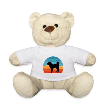 Appenzeller Sennenhund Dog Silhouette Retro Sunset - Teddy Bear - white - Front