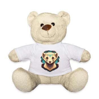 Ferret Owner - Teddy Bear - white - Front