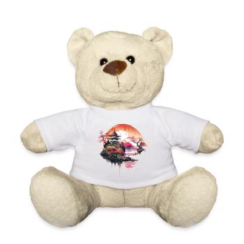 Japanischer Tempel auf dem Berg - Teddy - Weiß - Vorne