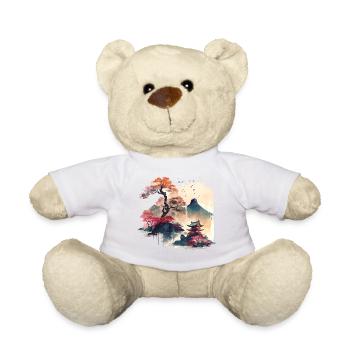 Japanese Art - Teddy Bear - white - Front