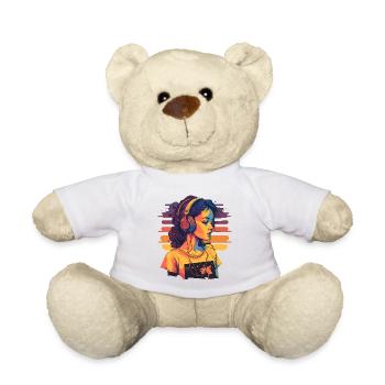 Mädchen lieben Musik - Teddy - Weiß - Vorne