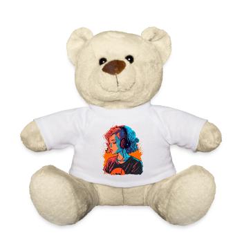Süßes Mädchen - Teddy - Weiß - Vorne
