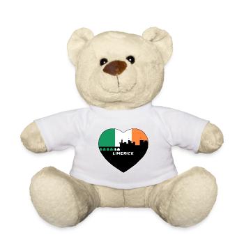 Limerick Irlande Drapeau Skyline Voyage Souvenir - Nounours - blanc - Devant