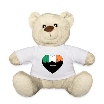 Dublin Irlande Flag Skyline Souvenir de voyage - Nounours - blanc - Devant
