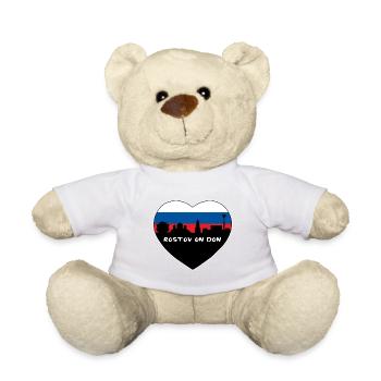 Rostow auf Flaggen-Skyline-Reise-Andenken Dons Russland - Teddy - Weiß - Vorne