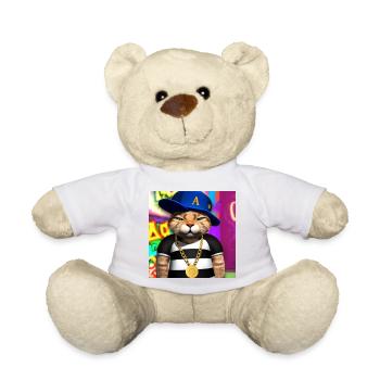 Cool Cat - AI Generated Art - AI Art - Teddy Bear - white - Front