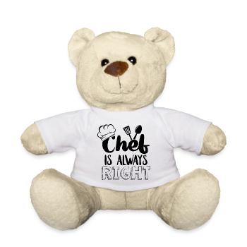 Koch Küchenchef Köche Küche Lustiger Spruch - Teddy - Weiß - Vorne