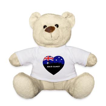 Gold Coast Australien Flagge Skyline Reise Souvenir - Teddy - Weiß - Vorne