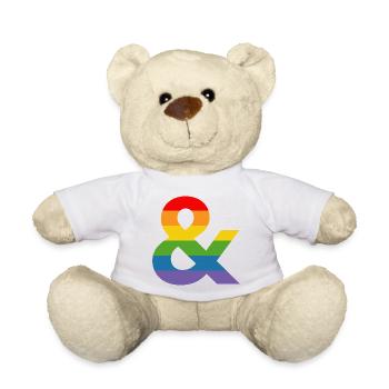 LGBT Rainbow Tshirt and LGBT lgbtqi queer - Teddy Bear - white - Front