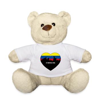 Caracas Venezuela Flag Skyline Souvenir de voyage - Nounours - blanc - Devant