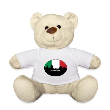 Florence Italie Flag Skyline Souvenir de voyage - Nounours - blanc - Devant