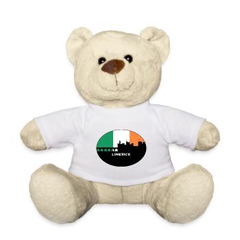 Limerick Irlande Flag Skyline Souvenir de voyage - Nounours - blanc - Devant