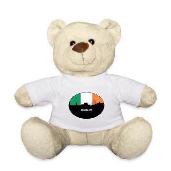 Dublin Irlande Flag Skyline Souvenir de voyage - Nounours - blanc - Devant