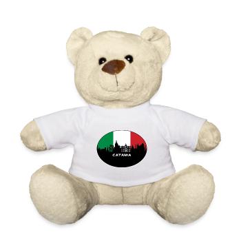 Catane Italie Drapeau Skyline Silhouette Travel - Nounours - blanc - Devant