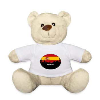 Bilbao Spanien Flagge Skyline Silhouette Reisen - Teddy - Weiß - Vorne