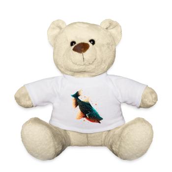 Fish Love - Teddy Bear - white - Front