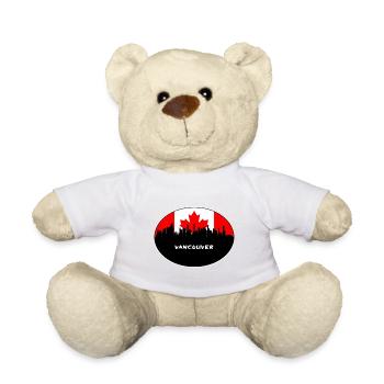 Vancouver Canada Drapeau Skyline Voyage Silhouette - Nounours - blanc - Devant
