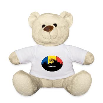 Chisinau Moldova Flag Skyline Silhouette Travel - Teddy Bear - white - Front