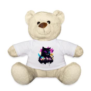 Dark Dj Katze - Teddy - Weiß - Vorne