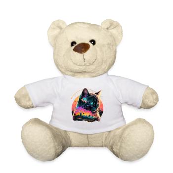 Miami Beach Cat - Teddy Bear - white - Front
