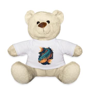 Fish Painting - Teddy Bear - white - Front