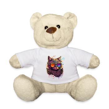 Dampfer Wave Katze - Teddy - Weiß - Vorne